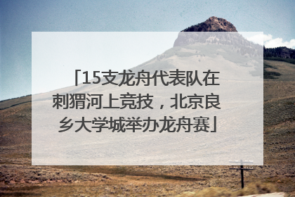 15支龙舟代表队在刺猬河上竞技，北京良乡大学城举办龙舟赛